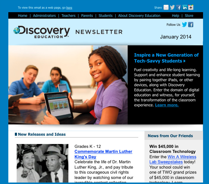 email newsletter template